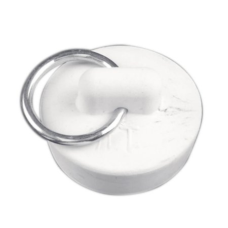 DANCO Drain Stopper, Rubber, White, For 118 in Drain, Universal Sink 80224